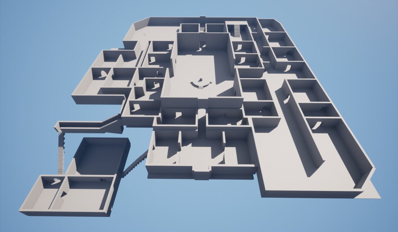 Top-down blockout of the Promised Night haveli